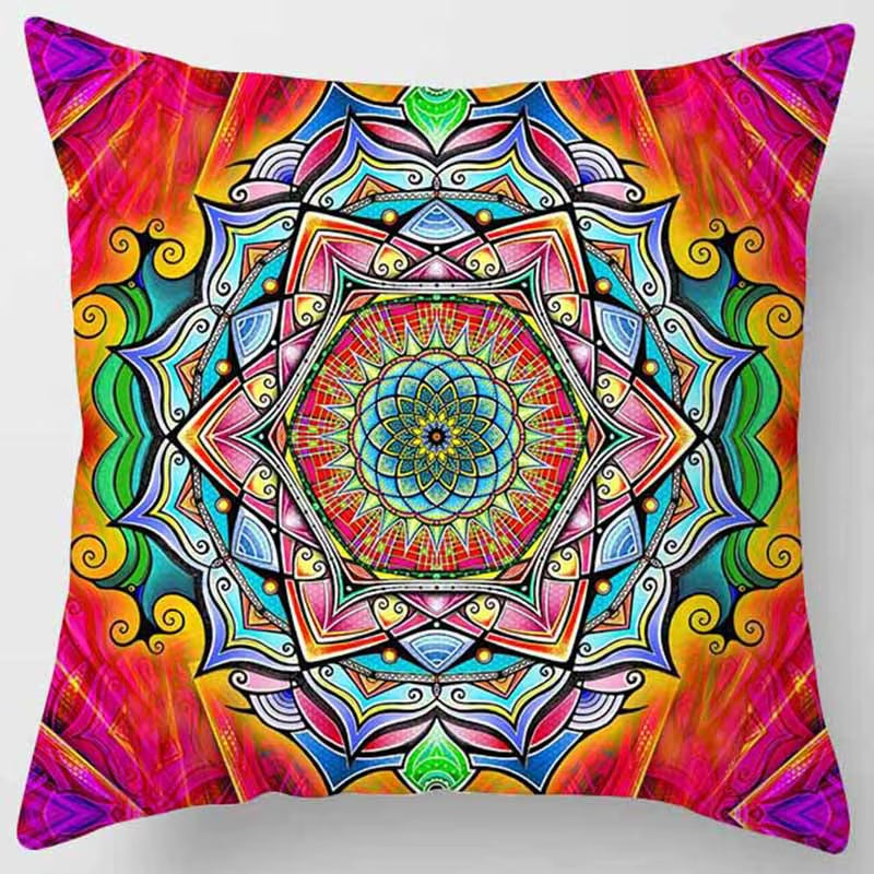 Brand New Indian Mandala Print Meditation Cushion Cases Ethnic Floral Polyester Pillows Case Livingroom Sofa Couch Throw Pillows