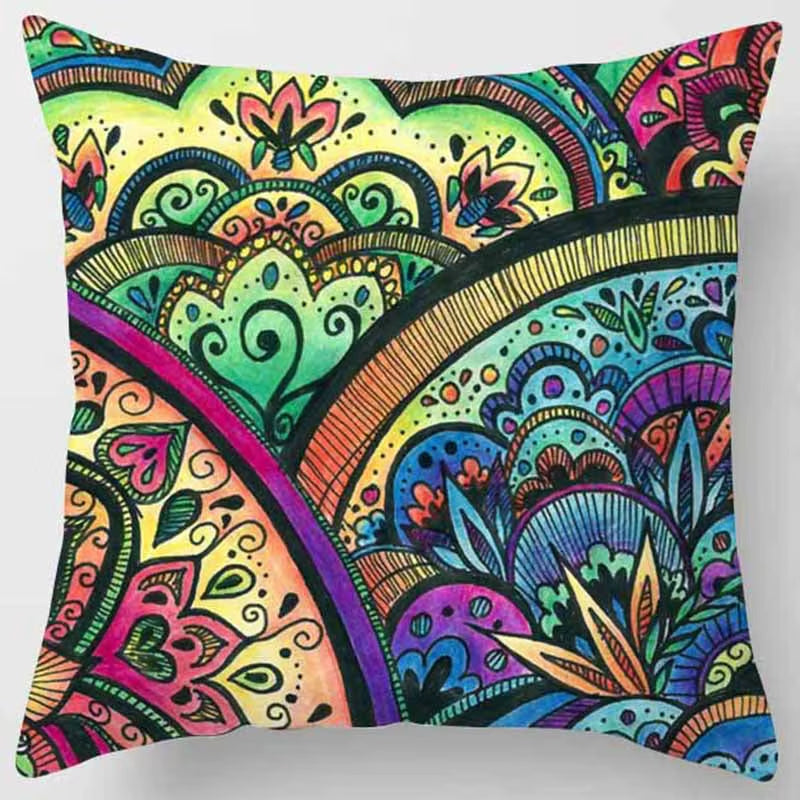 Brand New Indian Mandala Print Meditation Cushion Cases Ethnic Floral Polyester Pillows Case Livingroom Sofa Couch Throw Pillows