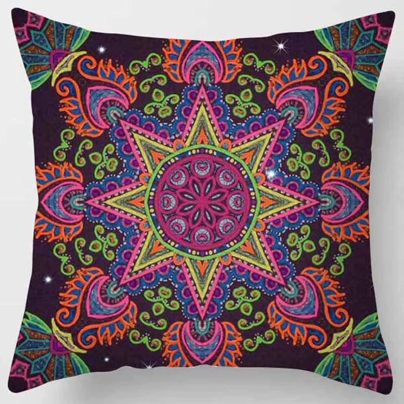 Brand New Indian Mandala Print Meditation Cushion Cases Ethnic Floral Polyester Pillows Case Livingroom Sofa Couch Throw Pillows