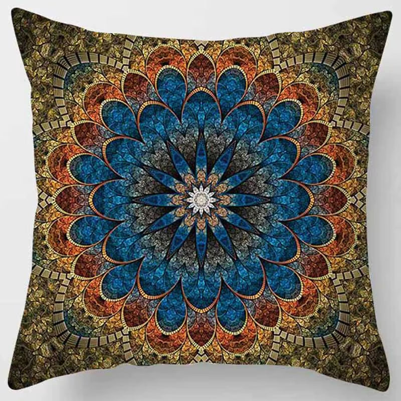 Brand New Indian Mandala Print Meditation Cushion Cases Ethnic Floral Polyester Pillows Case Livingroom Sofa Couch Throw Pillows