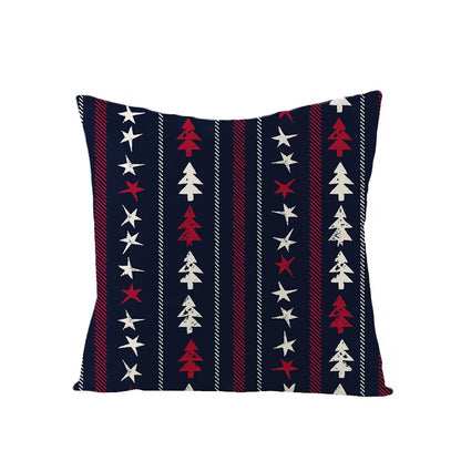 45X45CM Linen Christmas Print Pillows Case Livingroom Sofa Couch Decorative Throw Pillows